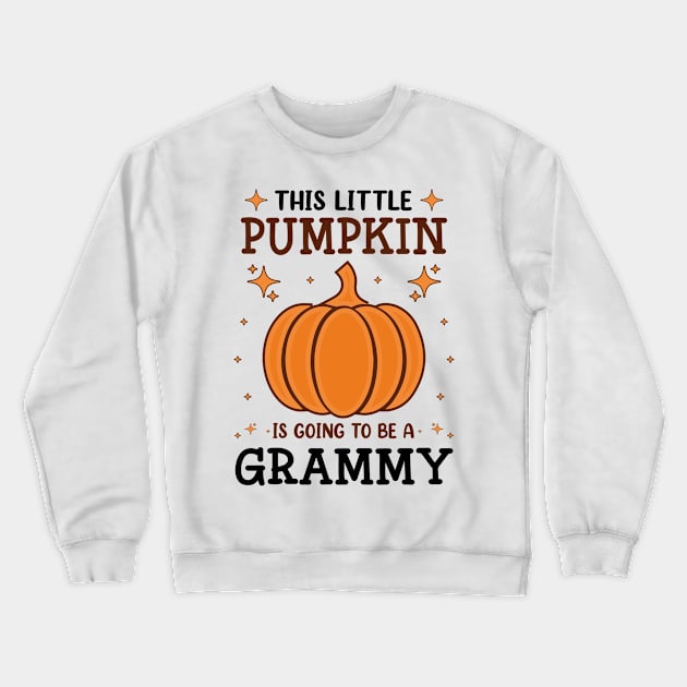 Grammy Little Pumpkin Pregnancy Announcement Halloween Crewneck Sweatshirt by Art master